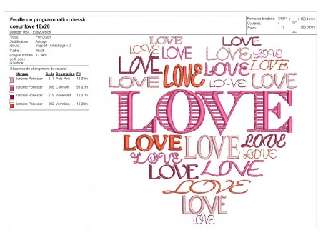 Instand download Embroidery design machine applique  heart Hongrois