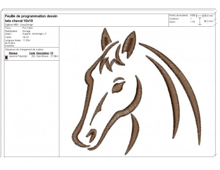 Instant download machine embroidery horse and woman