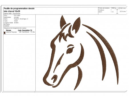 Instant download machine embroidery horse and woman