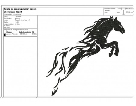 Instant download machine embroidery design Horse's head