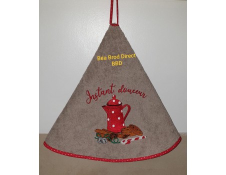 Instant download machine embroidery design christmas mug and cookies