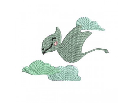 Instant download machine embroidery design triceratops dinosaur