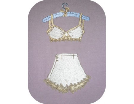 Motif de broderie lingerie rétro