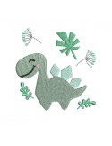 Instant download machine embroidery design stegosaurus dinosaur