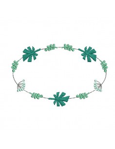 Embroidery design  spring frame owl