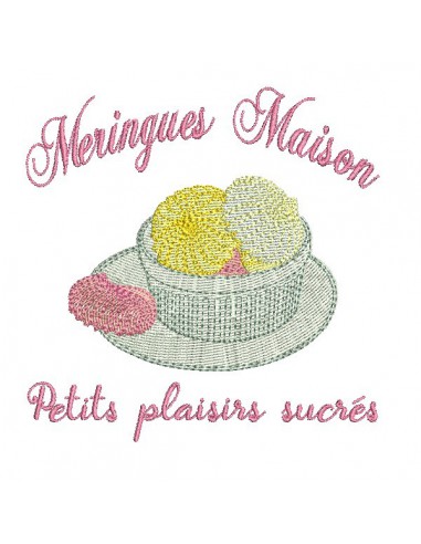 Motif de broderie machine meringues