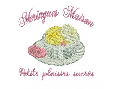 Motif de broderie machine meringues