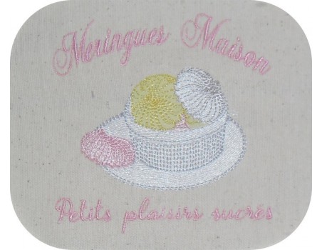 Motif de broderie machine meringues