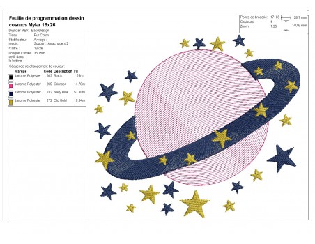 Instant download machine embroidery crowned star mylar