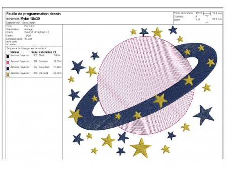 Instant download machine embroidery crowned star mylar