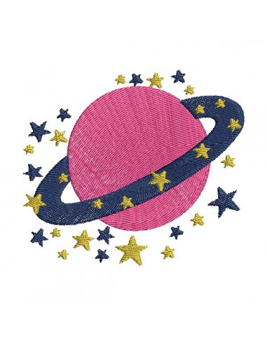 Instant download machine embroidery starry planet mylar