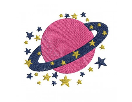 Instant download machine embroidery starry planet mylar