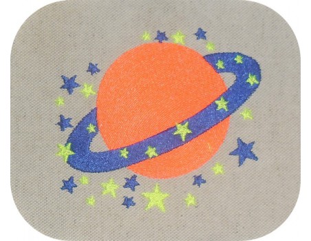 Instant download machine embroidery starry planet mylar