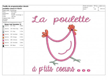 Instant download machine embroidery  applique Hen with star