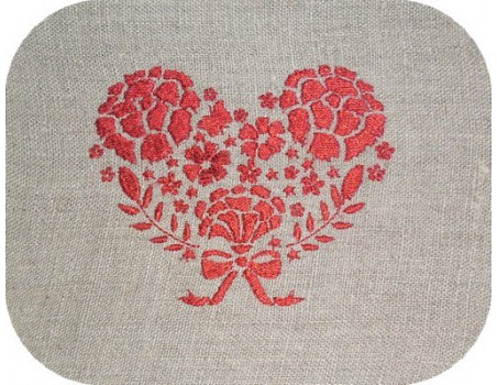 motif de broderie coeur musical