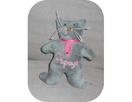 Motif de broderie machine doudou  pour chat  ITH