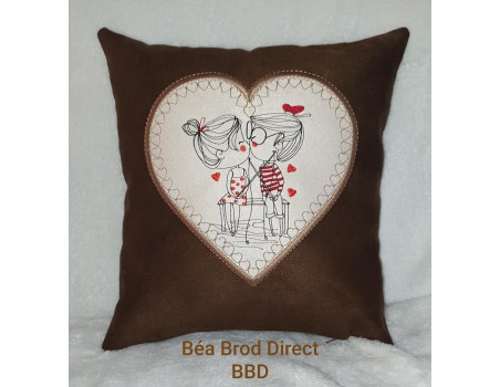 Instant download machine embroidery design valentines day