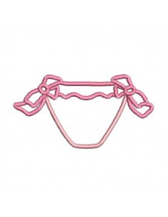 Motif de broderie machine bikini appliqué