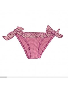 Motif de broderie machine bikini fille