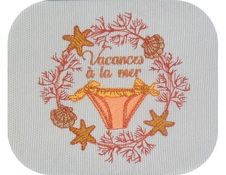 Instant download machine embroidery design  applique child bikini