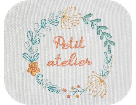 Instant download machine  embroidery design coral  frame