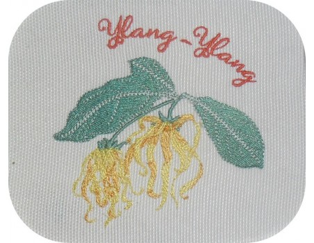 Motif de broderie machine fleur ylang ylang