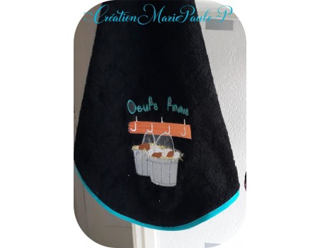 Motif de broderie machine oeufs frais