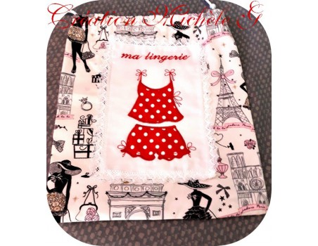 Motif de broderie ensemble bloomer