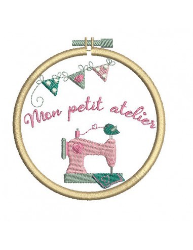 Motif de broderie machine atelier couture