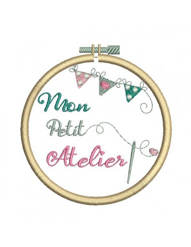 Motif de broderie machine mon petit atelier