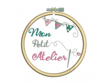 Motif de broderie machine mon petit atelier