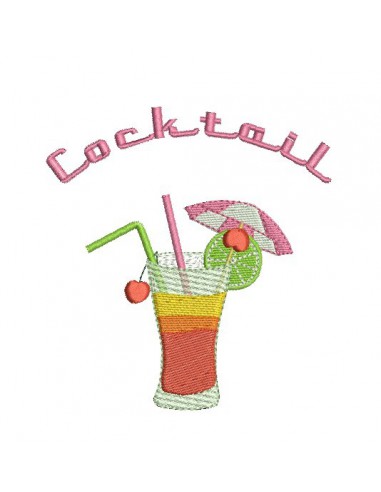 Motif de broderie cocktail