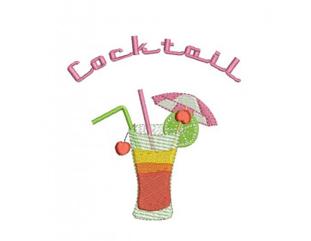 Motif de broderie cocktail