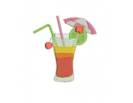 Motif de broderie cocktail