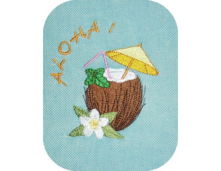 Motif de broderie noix de coco