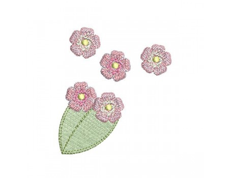 Motif de broderie machine petites   fleurs