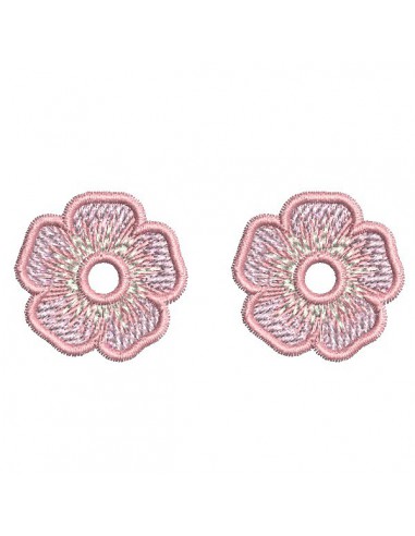 Motif de broderie machine petites  fleurs charms ou oeillets