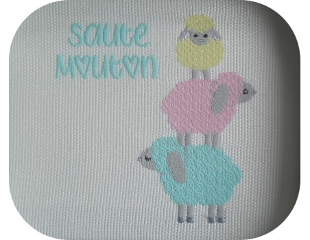 Motif de broderie machine saute mouton