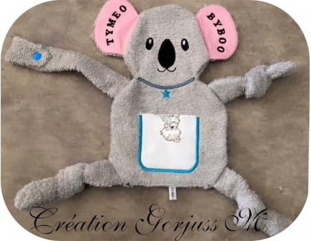 Motif de broderie machine doudou koala  ITH