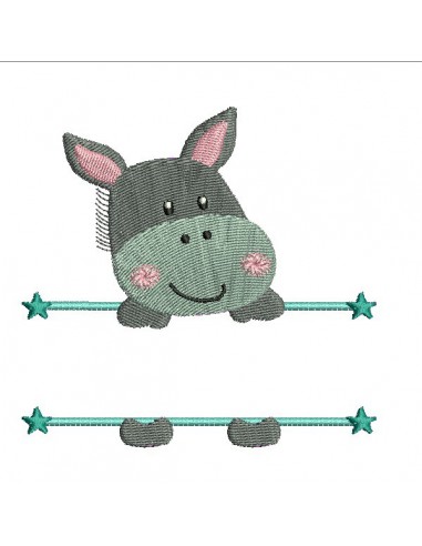 embroidery design little donkey