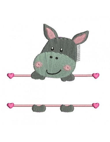 instant download machine embroidery design customizable donkey boy