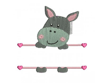 instant download machine embroidery design customizable donkey boy