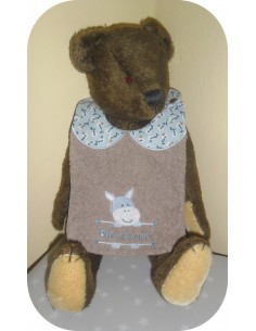 Motif de broderie machine ITH  Bavoir Ane prénom garçon