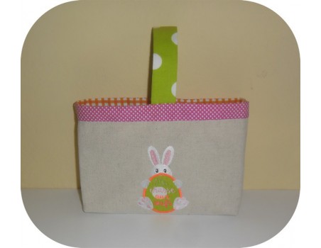 Motif de broderie machine oeuf lapin de Pâques