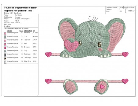 instant download machine embroidery design customizable elephant boy