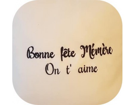 Motif de broderie  machine création texte ou phrase