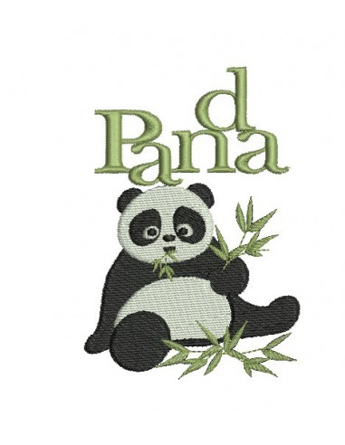 Motif de broderie panda