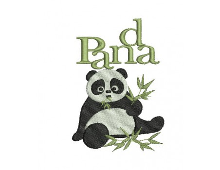 Motif de broderie panda