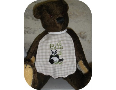 Motif de broderie panda