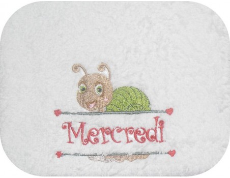 Motif de broderie machine escargot prénom fille